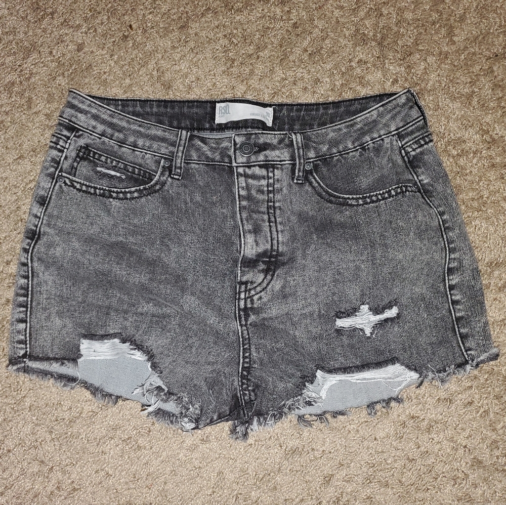 RSQ Vintage High Rise Button Fly Denim Shorts- Size 30"